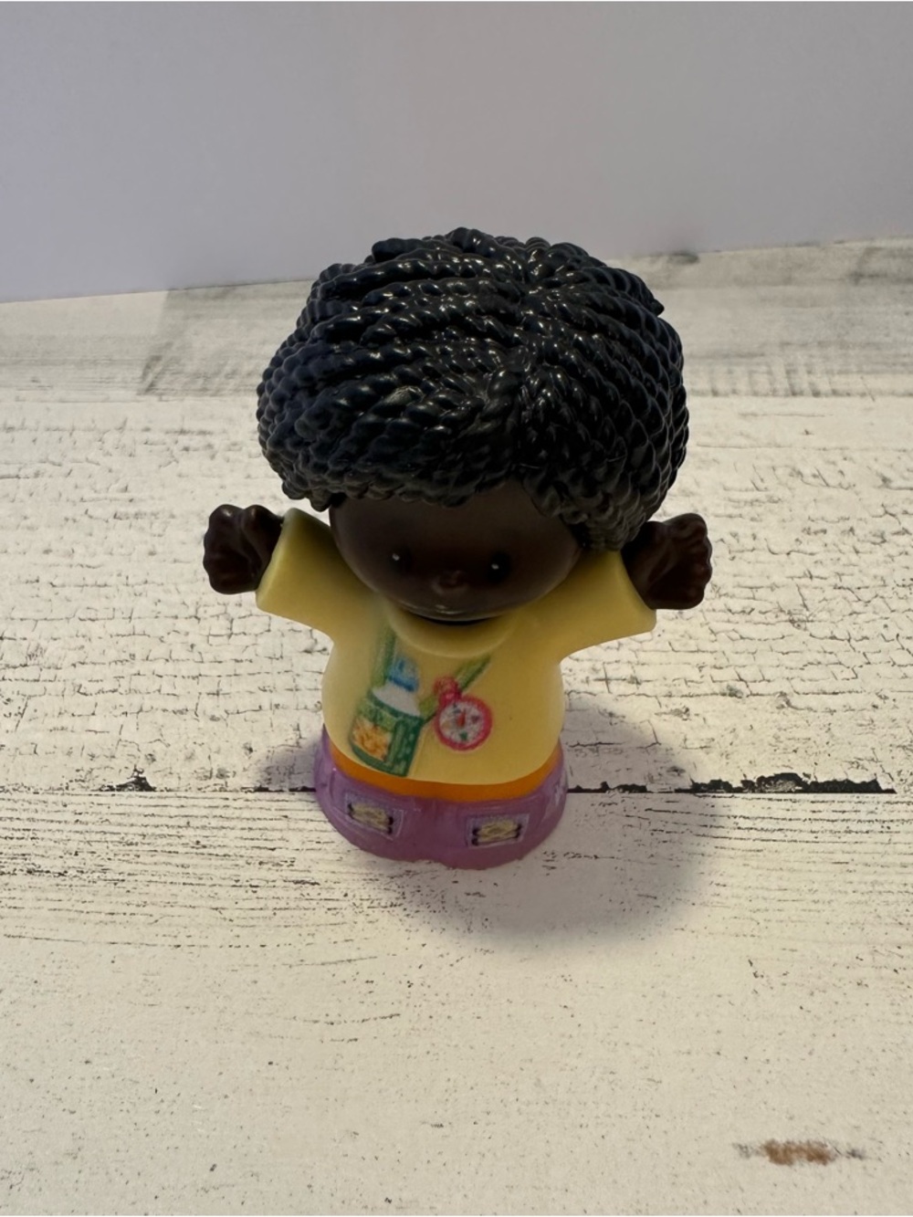 Fisher Price Little People African American Camping Girl Compass Braids